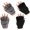 Black+Gray, variant on 2 Packs Women Warm Fingerless Gloves, Winter Fingerless Mittens with Flip-top Cover, Knitted Wool Gloves
