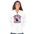thumbnail image 4 of Breast Cancer Stronger Together Zip Hoodie Sweatshirt Women Brisco Brands S, 4 of 6