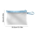 thumbnail image 3 of A4 Waterproof Zipper File Folder with Handle – Frosted Clear TPU Document Pouch for Office, School Papers, Travel and Home Storage, 3 of 6