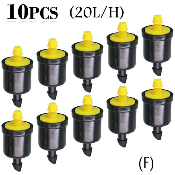 10-15PCS Pressure Compensating Emitter 4/8/10/20/30/40/50/60L Self Cleaning Drip Irrigation Water Regulator Mini Inline Emitter He Qiyong unisex