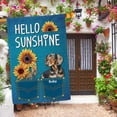 thumbnail image 2 of Hello Sunshine Sunflowers Rat Terrier House Flag Personalized Watercolor Dog Spring Summer Jeans Printed Banner Flag for Outside Yard 28X40 Inch Double Side, 2 of 6