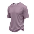thumbnail image 2 of AHMOMEI Quick Dry Workout Shirt for Men Crew Neck Short Sleeve Shirts for Men Moisture Wicking Tshirts Shirts for Men Purple S, 2 of 7