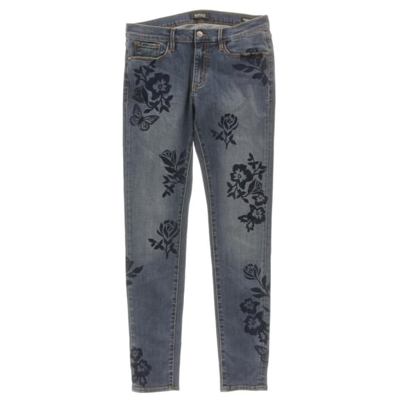 Buffalo David Bitton Womens Distressed Raw Hem Skinny Jeans