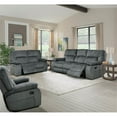thumbnail image 6 of Pemberly Row Transitional Polyester Manual Loveseat in Gray Finish, 6 of 7
