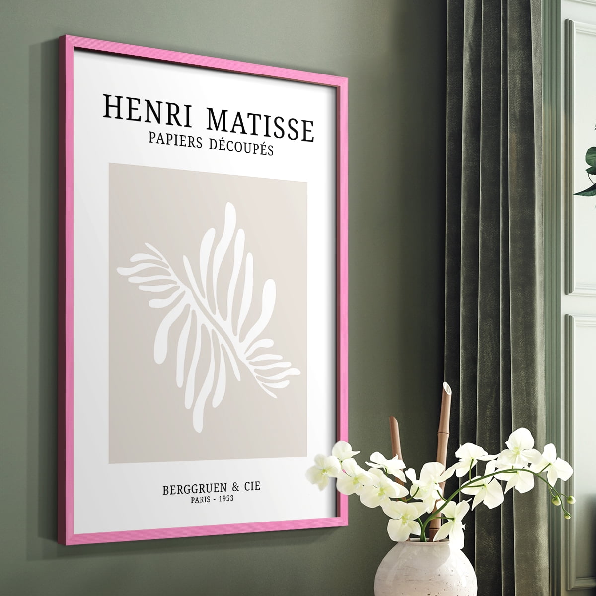 Matisse CDX in Pink Solid Wood Framed Print No Nail Hanging