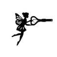 thumbnail image 2 of Sokhug Metal Garden Stake with Girl Holding Key, Outdoor Courtyard Decorative Plugin, Black Rustproof, 2 of 6