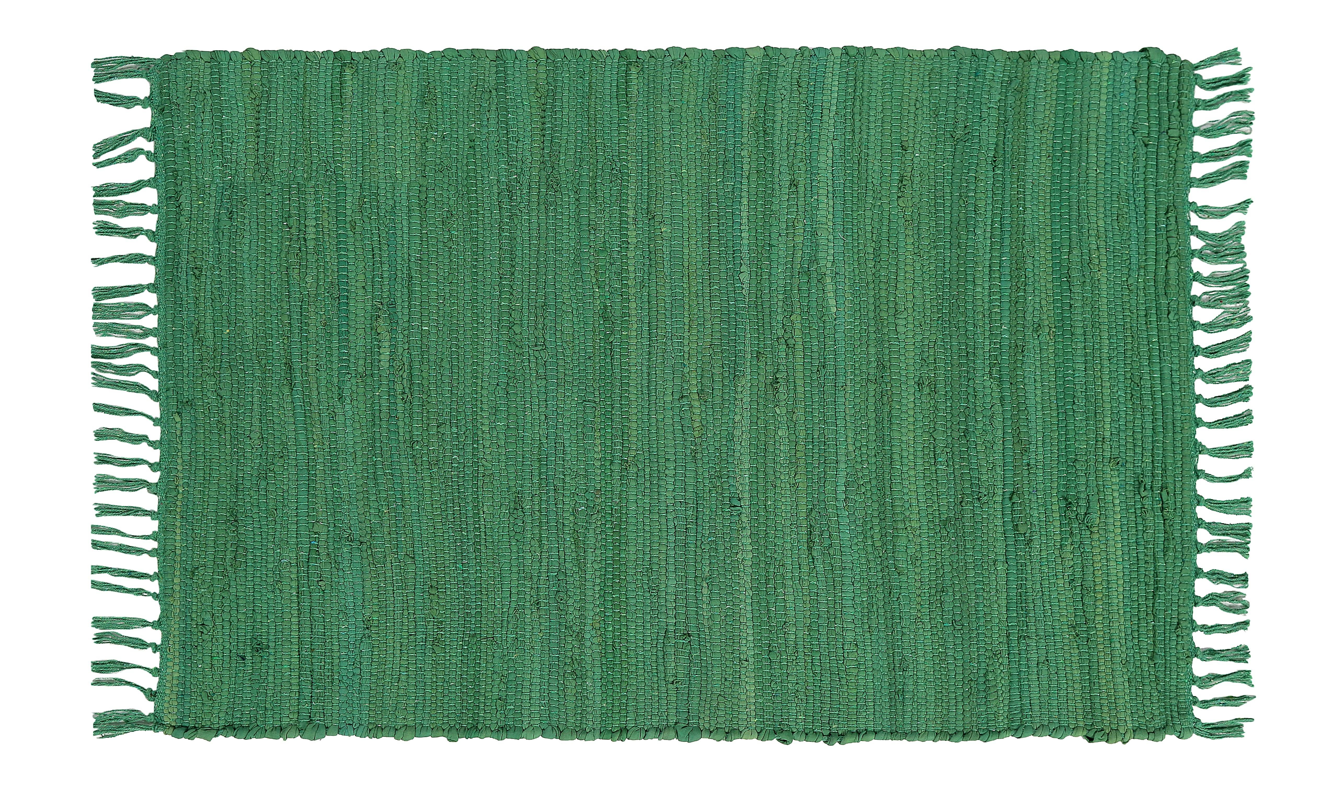 Cotton Rag Rug 24x36'' | 2x3' Multicolor Area Rugs- Hand Woven Washable & Reversible for Living Room Kitchen Entryway Throw Rug with Tassel