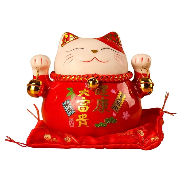 Alcancía de Gato de la Suerte Sunnimix Feng Shui Lucky Cat Money Bank