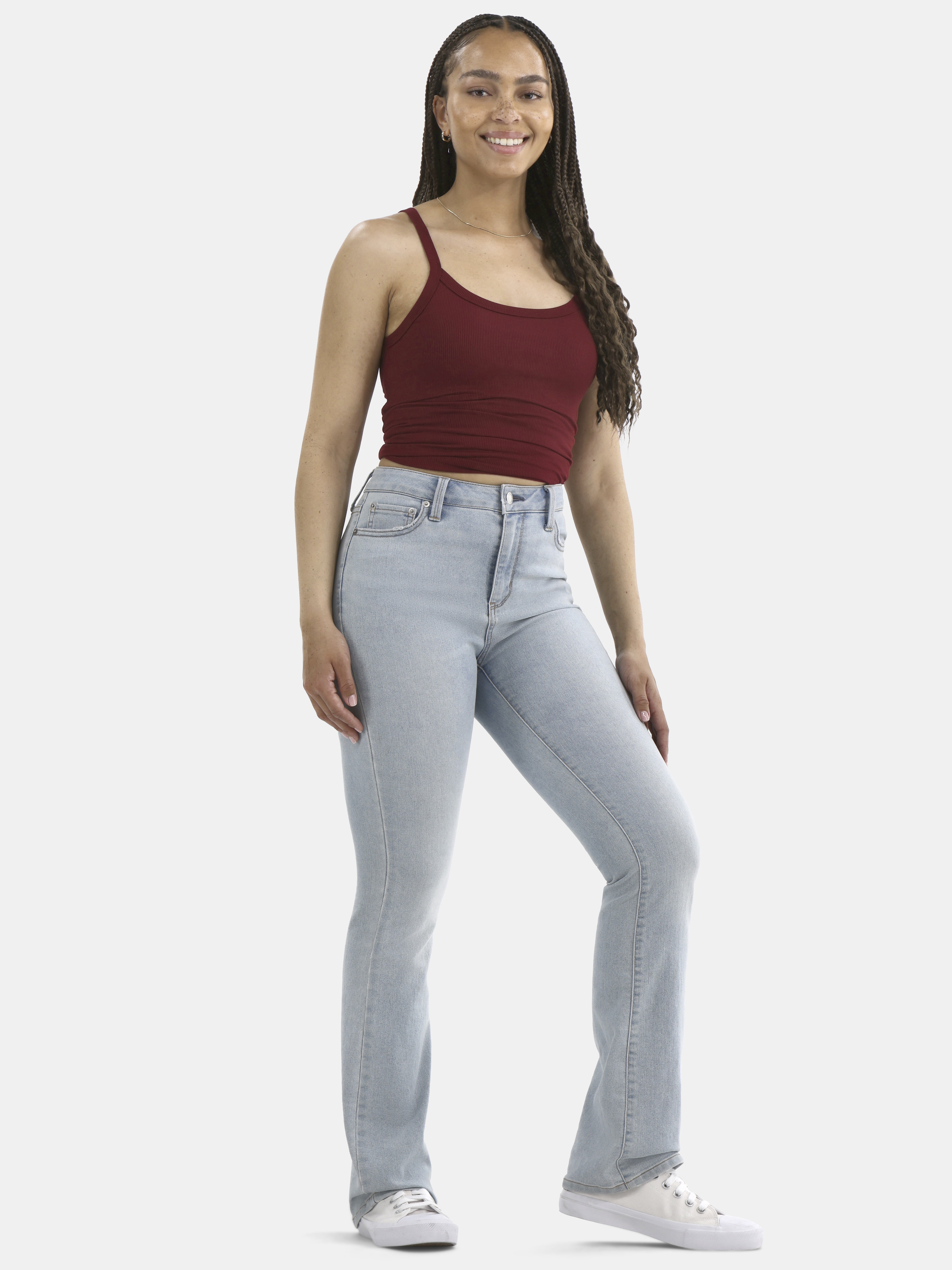 No Boundaries Ribbed Cami Top, Women's XXS-XXL