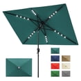 thumbnail image 4 of Memoryfield 10' x 6.5' Solar Rectangular Patio Umbrella with LED Lights, Outdoor Market Umbrella, 6-Rib Table Umbrella for Garden, Deck & Lawn, Turquoise, 4 of 8
