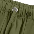 thumbnail image 7 of Men's Fashion Solid Color Slim Loose Casual Pants, Waist with Pockets Trousers for Streetwear and Daily Outings,Army Green,L, 7 of 7