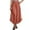 Orange_001, variant on Women's Linen Palazzo Pants with Smocked Elastic Waist Flowy Wide-Leg Design and Elegant Ruffle Hem Detail for Casual Wear Black S