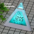 thumbnail image 3 of HOTBEST Alarm Clock 7 LED Color, Digital Alarm Thermometer Night Glowing Cube 7 Colors Clock LED Change with Data and Temperature Display for Bedroom Child, 3 of 10
