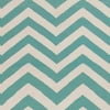Art of Knot Laughlin Hand Woven Chic Chevron Flatweave Wool Area Rug, Teal