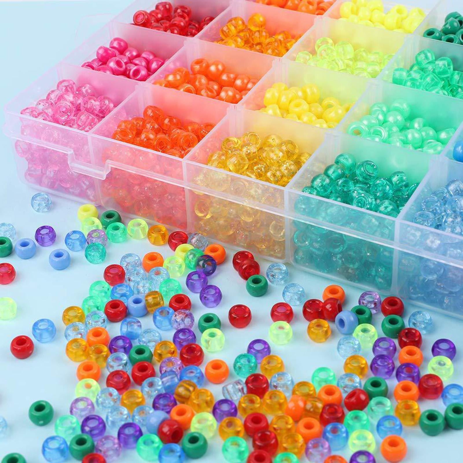 2880pcs Round Beads Charms for DIY Bracelets Necklace Jewelry Making Earring Finding Crafts Supplies