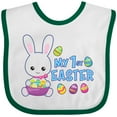 thumbnail image 3 of Inktastic My 1st Easter with Bunny and Easter Basket Boys Baby Bib, 3 of 4