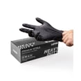 thumbnail image 1 of Guantes desechables LANON de nitrilo negro de 6 mm, aptos para alimentos, pequeños, 1 of 8