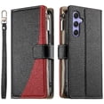 thumbnail image 1 of Funda cartera GANGXUN para Samsung Galaxy A54 5G , cuero PU con tarjetero, cremallera, correa de mano, soporte y protección 445°, 1 of 6
