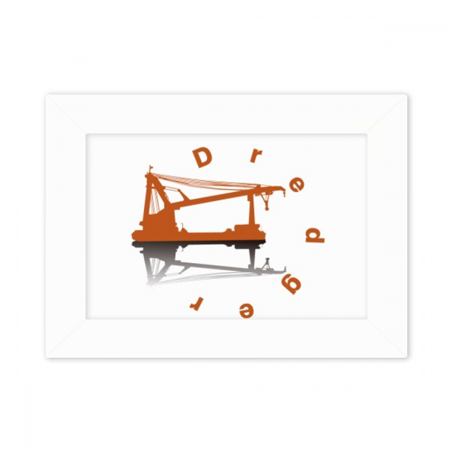Sediment Dredger Works Art Deco Fashion Photo Mount Frame Picture Art Painting Desktop 5x7 inch