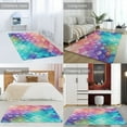 thumbnail image 2 of Colorful Gradient Fish Scale Texture Mermaid Area Rugs Carpet Suitable for Living Room Kitchen Bedroom Laundry Room Home Decorations, 2 of 7