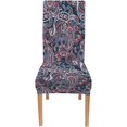 thumbnail image 4 of Chair Covers Set of 4, Complex Pattern Boho Flower Patchwork Background Printed Chair Cover Kitchen Chair Cover for Kitchen Home or Party, 4 of 4