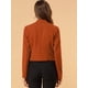 thumbnail image 5 of Día de San Patricio Chaqueta Corta Casual De Negocios De Oficina De Trabajo Sin Cuello Para Mujer Marrón M, 5 of 6
