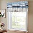thumbnail image 6 of 2 Pack Abstract Beach Wave Art Valance for Window Seaside Blue Oil Painting Style Kitchen Valance Rod Pocket Short Curtain Topper Decorative Window Treatment for Living Room Bedroom 60"x18", 6 of 8