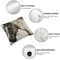thumbnail image 4 of Acheng Throw Pillow Covers Set of 2 Black Ink Painting Hand Style Vintage Horse Animals Theme Decorative Pillow Cases Cushion Cover Decor Home Couch White, 4 of 6
