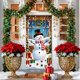 thumbnail image 1 of Cubierta Navideña para Puerta de 35 X 71 Pulgadas | Tela de Poliéster con Estampado de Papá Noel | Decoración Navideña Duradera para Puertas, Paredes y Mesas | Fácil de Instalar para Fiestas Navideña, 1 of 6