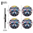 thumbnail image 2 of Modern Round Wall Clocks Non-Ticking Silent Clocks Battery Operated Quartz Clock Decorative for Bathroom,Office-Cute Raccoon Wearing Sunglasses Against Colorful Background(10inch), 2 of 4