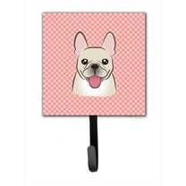 Caroline's Treasures BB1238SH4 Checkerboard Pink French Bulldog Leash or Key Holder, 7Hx4.25W, multicolor