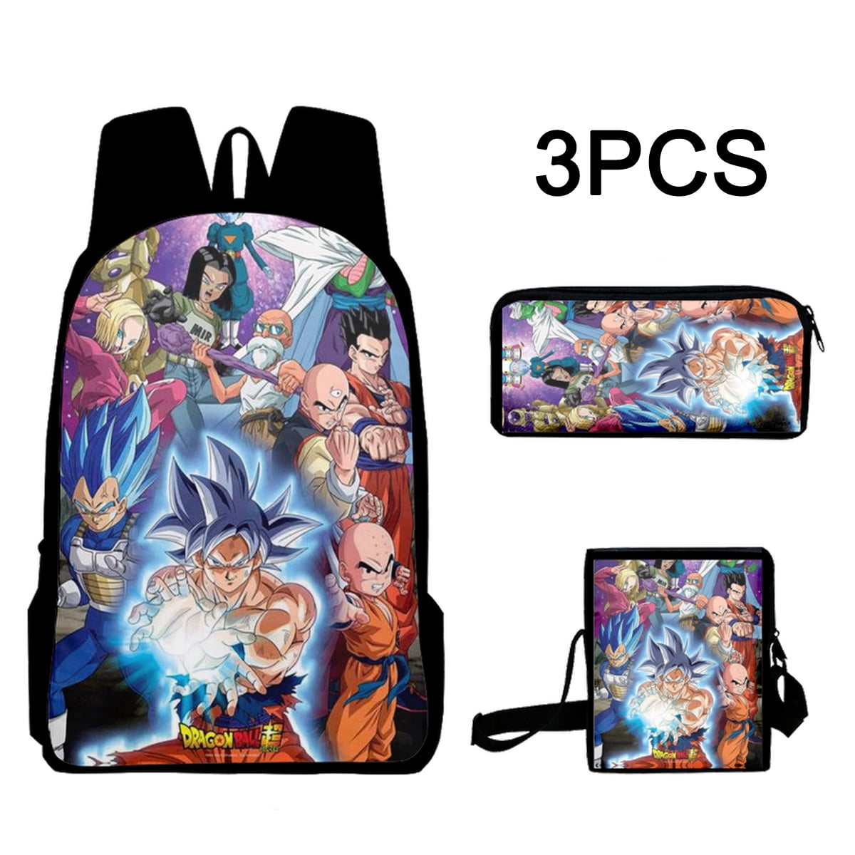 Dragon Ball Goku Backpacks+Pencil Bag 3Pcs/set for Teenagers Girls
