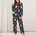 thumbnail image 2 of Balery Cute Santa Claus Gift Pattern Pajama Sets for Women Long Sleeve 2 Piece Sleepwear Loungewear Sets Soft PJ's with Pockets Long Sleeve Comfy Pj Sets-XX-Large, 2 of 7