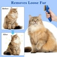 thumbnail image 4 of Euqvunn Self Cleaning Slicker Brush for Cats&Dogs, Skin Friendly Deshedding Grooming Brush, Removes Loose Fur & Tangles, Deshedding and Hair Removal for Long and Short Haired Pets, Blue-Black, 4 of 13