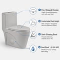 thumbnail image 3 of One-Piece Toilet, 1.1/1.60 GPF Water-Efficient Dual-Flush Elongated Comfort Height Floor Mounted, ADA Compliant Toilet with Soft Closing Seat Included, 3 of 5