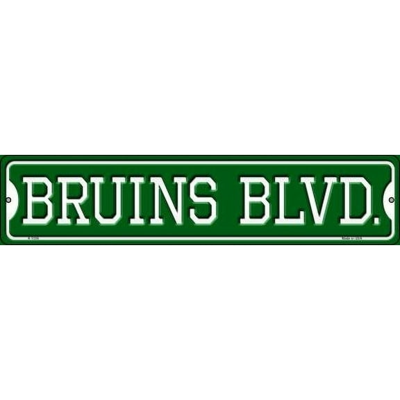 Smart Blonde K-1036 4 x 18 in. Bruins Blvd Novelty Small Metal Street Sign