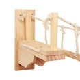 thumbnail image 3 of QLFYUU 40" Wall-mounted Cat Roped Bridge for Indoor Cats  Wooden Steps Beige, 3 of 7