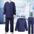 thumbnail image 4 of Traje de Enfermería Uniforme de Enfermera Transpirable Dentista Médicos Salón Camisa Pantalones Ropa SetMen Manga Larga XL, 4 of 8