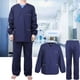 thumbnail image 4 of Traje de enfermería uniforme de enfermera transpirable dentista médicos salón camisa pantalones ropa SetMen manga larga XXL, 4 of 8