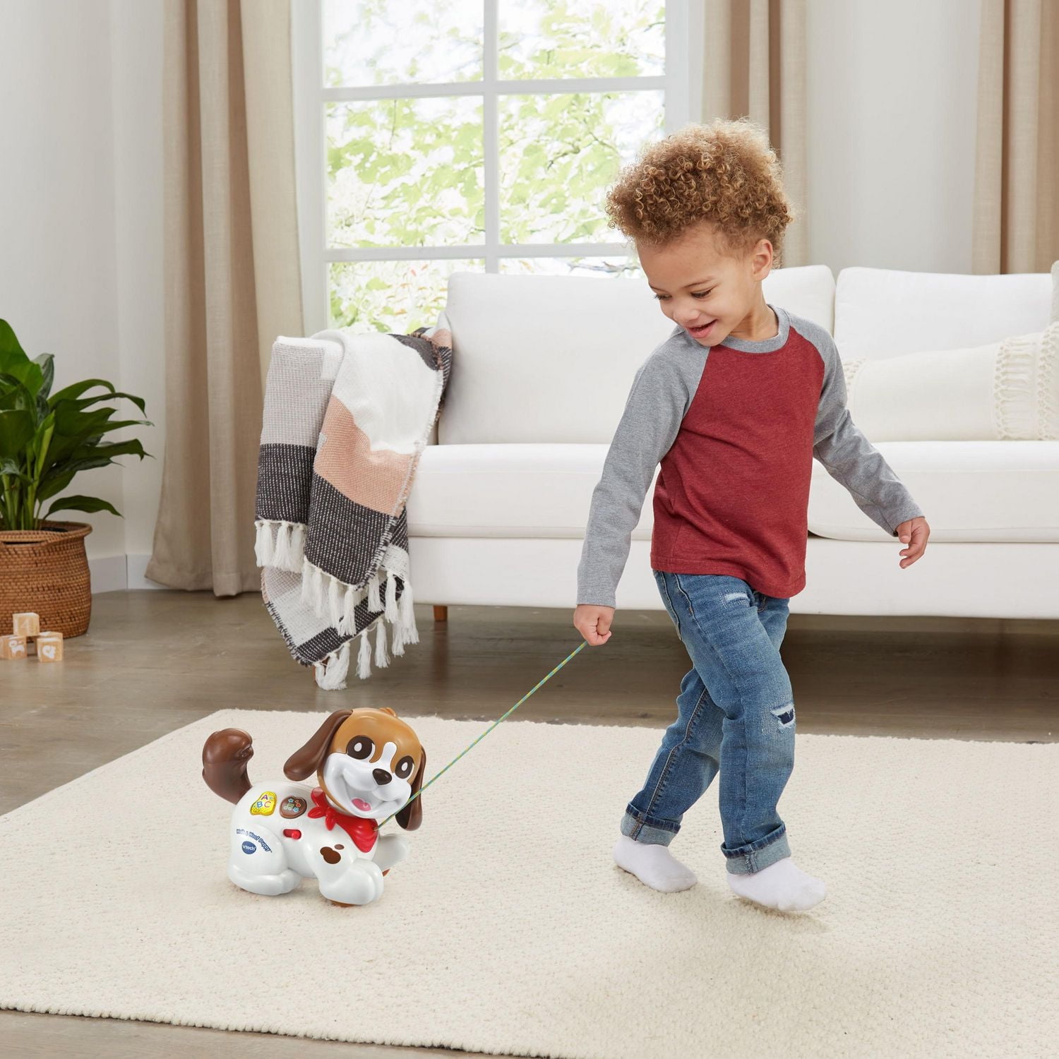 VTech Walk & Woof Puppy™ Pull-Along Dog for Toddlers - English Version, 12-36 Months