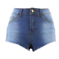 thumbnail image 5 of Women Casual Summer Mid Waist Stretchy Denim Jean Shorts Junior Short Jeans, 5 of 5
