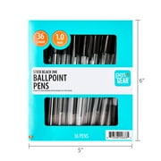 Pen+Gear Ballpoint Stick Pens, 1.0 mm, Black, 36 Count