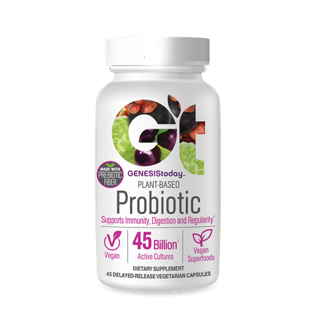 Genesis Today Plant-Based Probiotic, 45 count (Best Probiotic On The Market Today)
