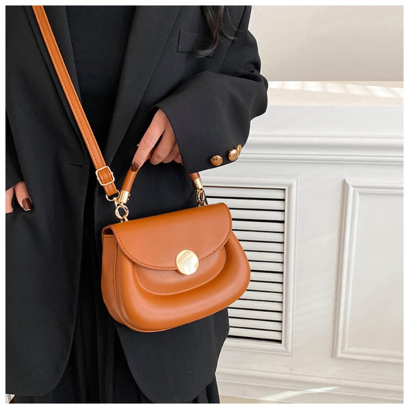 Crossbody Purse for Women Small Crossbody Bags Trendy Leather with Adjustable Shoulder Strap for Backpack Travel