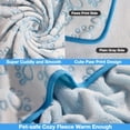 thumbnail image 3 of Manta de peluche para perros, tamaño mediano, 107 x 168 cm, forro polar suave, azul, 3 of 7