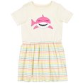 thumbnail image 3 of Inktastic Cute Pink Shark Girls Toddler Dress, 3 of 5