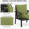 thumbnail image 5 of Snubbull Outdoor Deep Seat Cushion Set, 4 Pieces 24"x24"x5" Patio Furniture Replacement Cushions with Tie Straps, Waterproof Fade Resistant Removable Zipper Cover, Light Green, 5 of 7