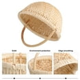 thumbnail image 2 of SENSETH 1Pc Decorative Hand Woven Storage Basket Handheld Flower Basket for Home (Beige), 2 of 8