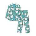 thumbnail image 2 of Kll Cartoon Funny Goose Sleepwear Mens Flannel Pajamas,Long Cotton Pj Set, 2 of 9