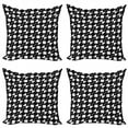 thumbnail image 1 of Geometric Throw Pillow Cushion Case Pack of 4, Abstract Contemporary Art of Continuous Polygonal and Rounded Shapes, Modern Accent Double-Sided Print, 4 Sizes, Charcoal Grey and White, by Ambesonne, 1 of 2